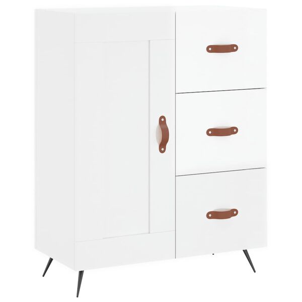 vidaXL Sideboard High Gloss White 69.5x34x90 cm Engineered Wood