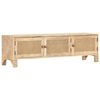 vidaXL TV Cabinet 140x30x40 cm Solid Mango Wood and Natural Cane
