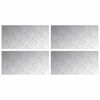 vidaXL Checker Plates 4 pcs Silver 60 x 30 cm Aluminium
