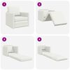 vidaXL Folding Sofa Bed White 74 x 77 x 81 cm PVC
