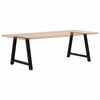vidaXL Dining Table Legs A-Shaped 2 pcs Black 100x(72-73) cm Steel