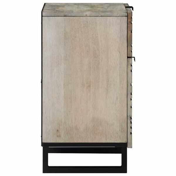 vidaXL Bedside Cabinet with Drawer White and Black 50 x 33 x 60 cm