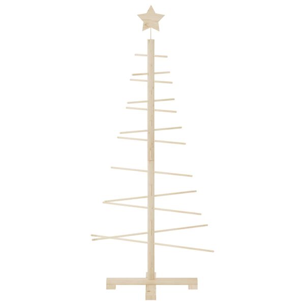 vidaXL Wooden Christmas Tree for Decoration 125 cm Solid Wood Pine