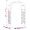 vidaXL Arch with Trellis 141x97x243 cm Impregnated Solid Wood Pine