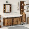 vidaXL Bathroom Furniture Set with Shelf 4 pcs Brown Engineered wood
