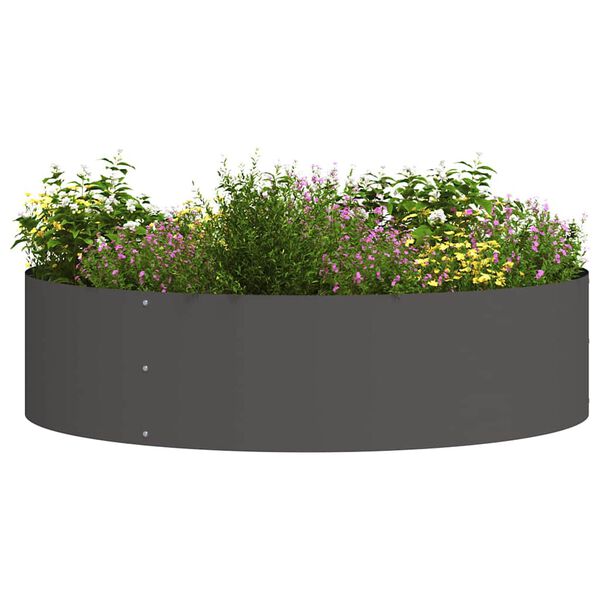 vidaXL Garden Planter 5 pcs Black 80 x 80 x 20 cm Cold-rolled Steel