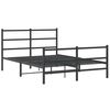 vidaXL Metal Bed Frame without Mattress with Footboard&nbsp;Black 140x200cm