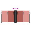vidaXL Retractable Side Awning Terracotta 100x600 cm