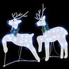 vidaXL LED Reindeers 2 pcs Cold White Fabric