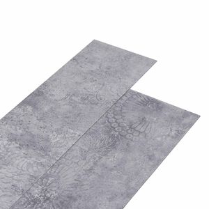vidaXL Self-adhesive PVC Flooring Planks Cement Grey 30.5 x 61 cm
