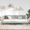 vidaXL Corner Bed Frame Light Grey 90 cm x 190 cm Velvet