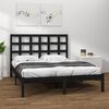 vidaXL Bed Frame without Mattress Black 200x200 cm Solid Wood