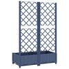 vidaXL Garden Planter with Trellis Blue Grey 80x40x121.5 cm PP