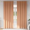 vidaXL Blackout Curtains with Rings 2 pcs Light Brown 260 x 140 cm