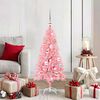 vidaXL Christmas Tree with 150 LEDs with Stand Pink 120 cm PVC
