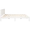 vidaXL Bed Frame with Headboard White 180 x 200 cm Solid Pine Wood