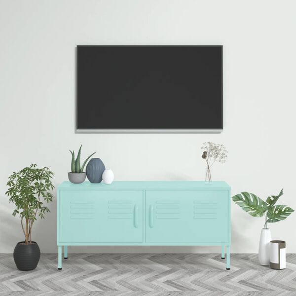 vidaXL TV Cabinet Mint 105x35x50 cm Steel