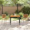vidaXL Garden Dining Set 3 pcs Beige and Brown 90 x 90 x 75 cm