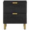 vidaXL Bedside Cabinet 2 pcs Black 40x33x46 cm Solid Wood Mango