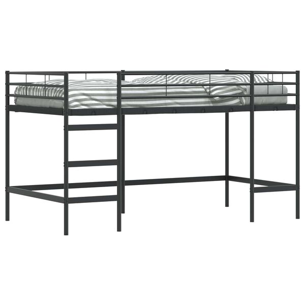 vidaXL Kids'Loft Bed Frame Black 99.5 x 200 cm Steel
