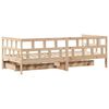 vidaXL Daybed with Drawers without Mattress 80x200 cm Solid Wood