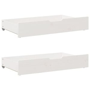 vidaXL Under-Bed Drawers 2 pcs White 95x55x17 cm Solid Wood Pine