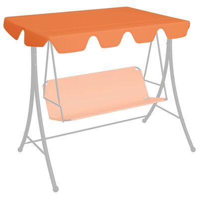 vidaXL Replacement Canopy for Garden Swing Orange 150/130x105/70 cm