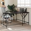 vidaXL Desk Black 149x149x75 cm Engineered Wood