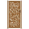 vidaXL Garden Gate 100x200 cm Weathering Steel Flame Design