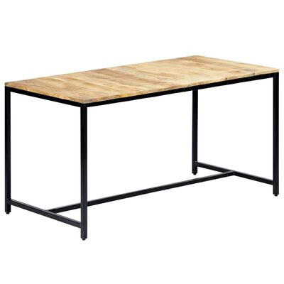 vidaXL Dining Table 140x70x75 cm Solid Rough Mango Wood