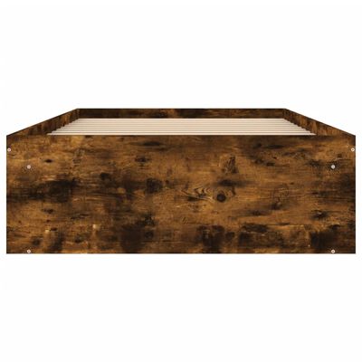 vidaXL Bed Frame Smoked Oak 100x200 cm