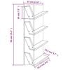 vidaXL Wall Bookshelf 4-Tier Sonoma Oak 33x16x90 cm