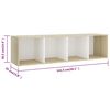 vidaXL TV Cabinets 3 pcs White & Sonoma Oak 142.5x35x36.5 cm Engineered Wood