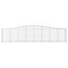 vidaXL Arched Gabion Baskets 4 pcs 400x50x80/100 cm Galvanised Iron