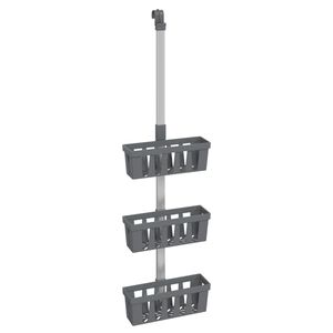 vidaXL Shower Hanger Shelf 30x15x(67-105) cm Aluminium