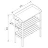 AXI Potting Table with 2 Storage Shelves Brown and White