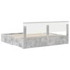 vidaXL Bed Frame Concrete Grey 200 x 200 cm Engineered Wood