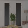 vidaXL Window Blind with Curtains Manual Black Aluminium