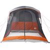 vidaXL Family Tent Tunnel 8-Person Grey and Orange Waterproof