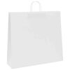 vidaXL Paper Bags 250 pcs with Handles White 54x15x49 cm