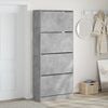 vidaXL Shoe Cabinet with 4 Flip-Drawers Concrete Grey 80x34x187.5 cm