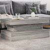 vidaXL Coffee Table with LED Lights Grey Sonoma 90x50x40 cm