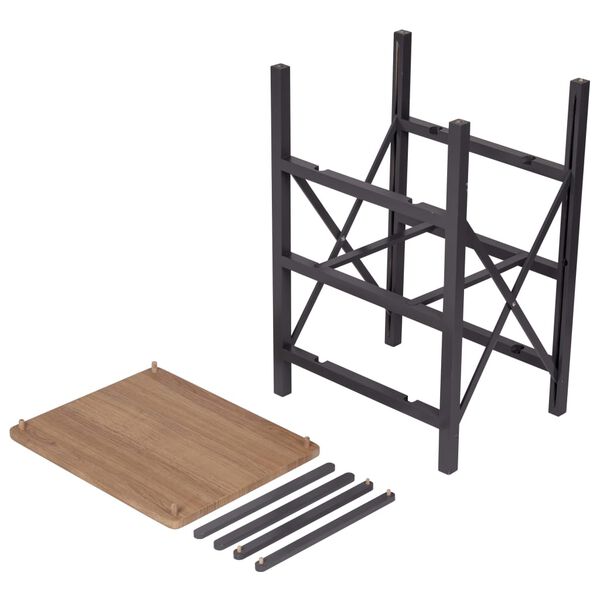 Bo-Camp Folding Cabinet with 3 Drawers "Hamlets" Grey