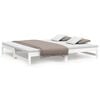 vidaXL Pull-out Day Bed without Mattress White 100x200 cm