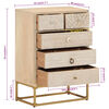 vidaXL Chest of Drawers 55x30x76 cm Solid Wood Mango and Iron