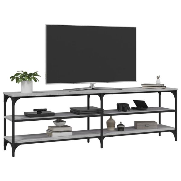 vidaXL TV Cabinet Grey Sonoma 160x30x50 cm Engineered Wood