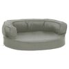vidaXL Dog Bed Mattress | Grey | Polyester fabric in linen look | 60 x 42 cm