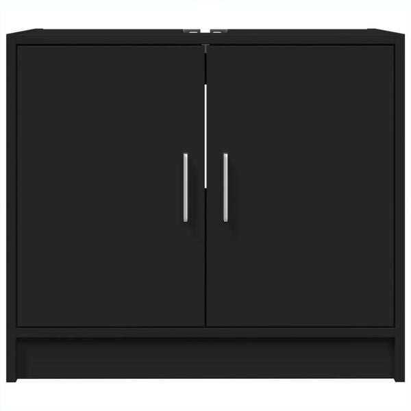 vidaXL Sink Cabinet Black 63x29x55 cm Engineered Wood