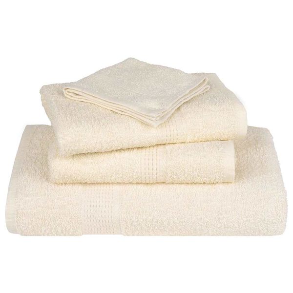 vidaXL Bath Towels "FROGN" 2 pcs Cream 100x150 cm 360 gsm