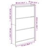 vidaXL Shoe Cabinet Concrete Grey 80x21x125.5 cm Engineered Wood